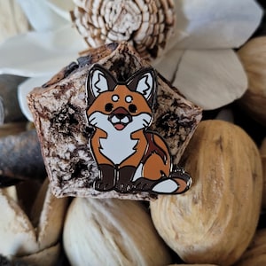 Red Fox Pin - Hard Enamel Pin - 1 inch