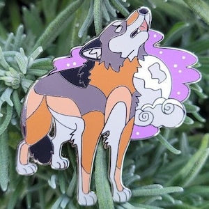 Red Wolf - Hard Enamel Pin - 2 Inch