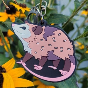 Opossum -  2.5 inch PVC Keychain