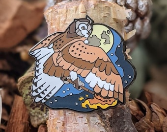 Guardian Owl - Enamel Pin - 1.75 Inch