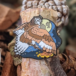 Guardian Owl - Enamel Pin - 1.75 Inch