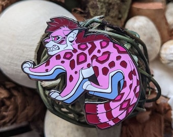 Purple Leopard - Hard Enamel Pin- 2 Inches