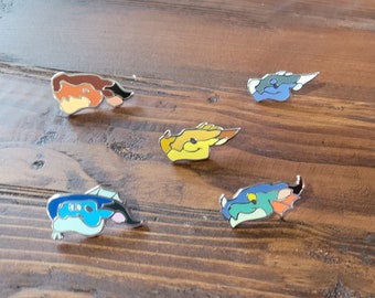 Dragon Heads - Hard Enamel Pin - 1 inch