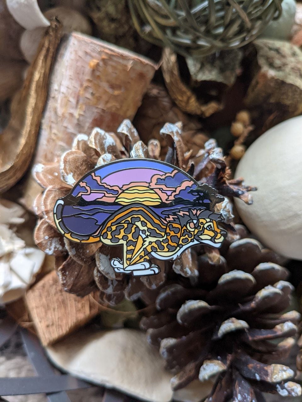 King Cheetah - Hard Enamel Pin - 1.75 Inch