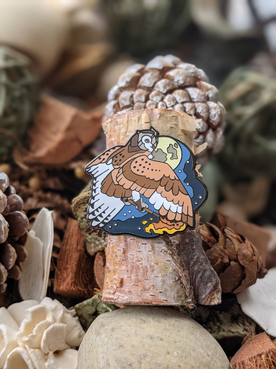 Guardian Owl - Enamel Pin - 1.75 Inch