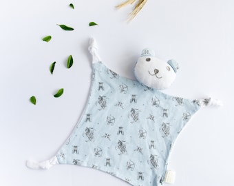 100% Cotton Knit Knight N Armour Print Baby Toy Comforter