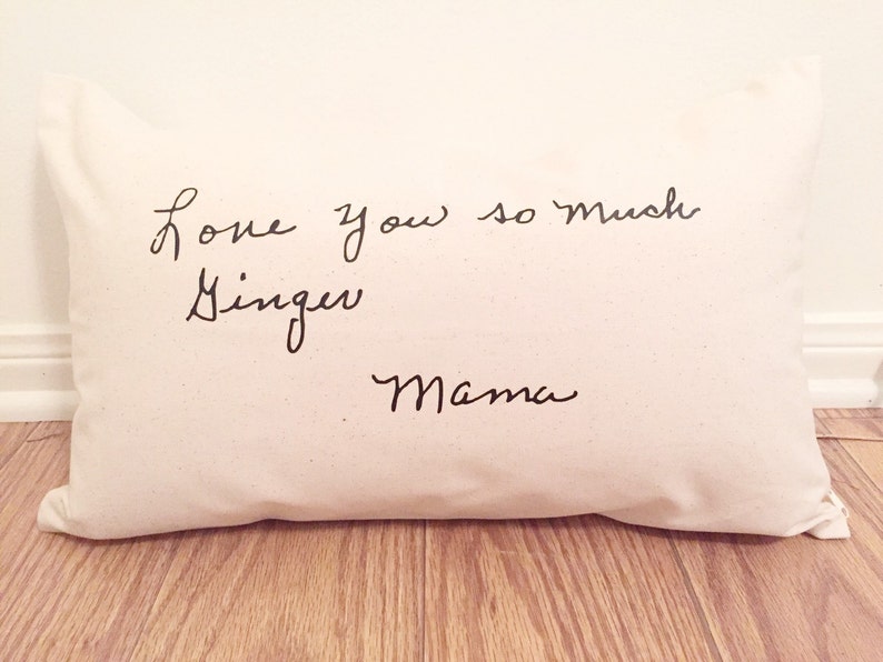 Pillow Cover ONLY Loved One's Handwriting Pillow In Etsy