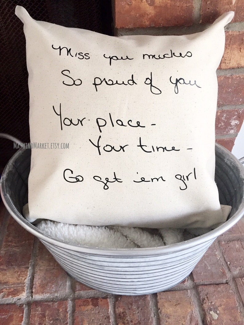 Pillow Cover ONLY Loved One's Handwriting Pillow In Etsy