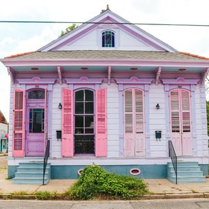 New Orleans Colorful Shotgun Creole Cottage House, Bywater Marigny Home, NOLA Wall Décor, Fine Art Print Photograph Gift, NOLA Photography