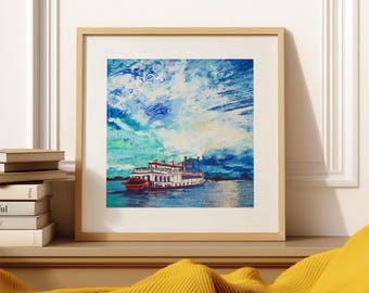 Steamboat Natchez Art Print: New Orleans, Mississippi River