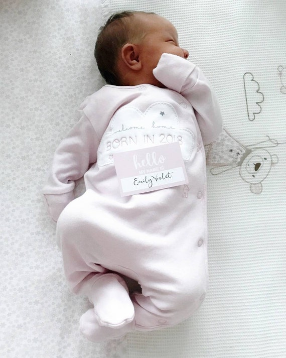 baby name announcement card