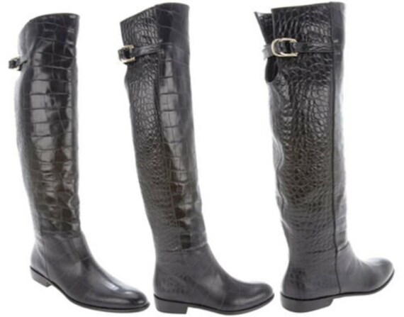 croc thigh high