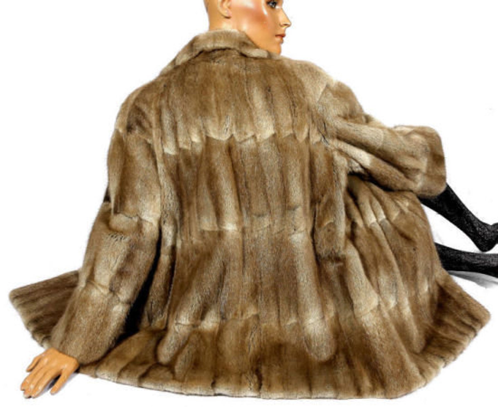Fab Real Muskrat Fur Coat Size Medium to Large Chic Etsy