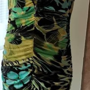 Fab Cache floral stretch jersey dress. US XL. Chic.