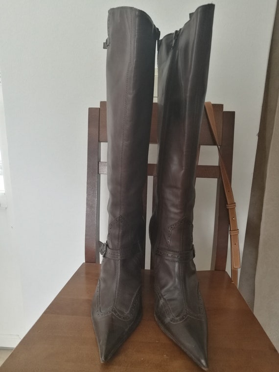 stiletto high heel cowboy boots