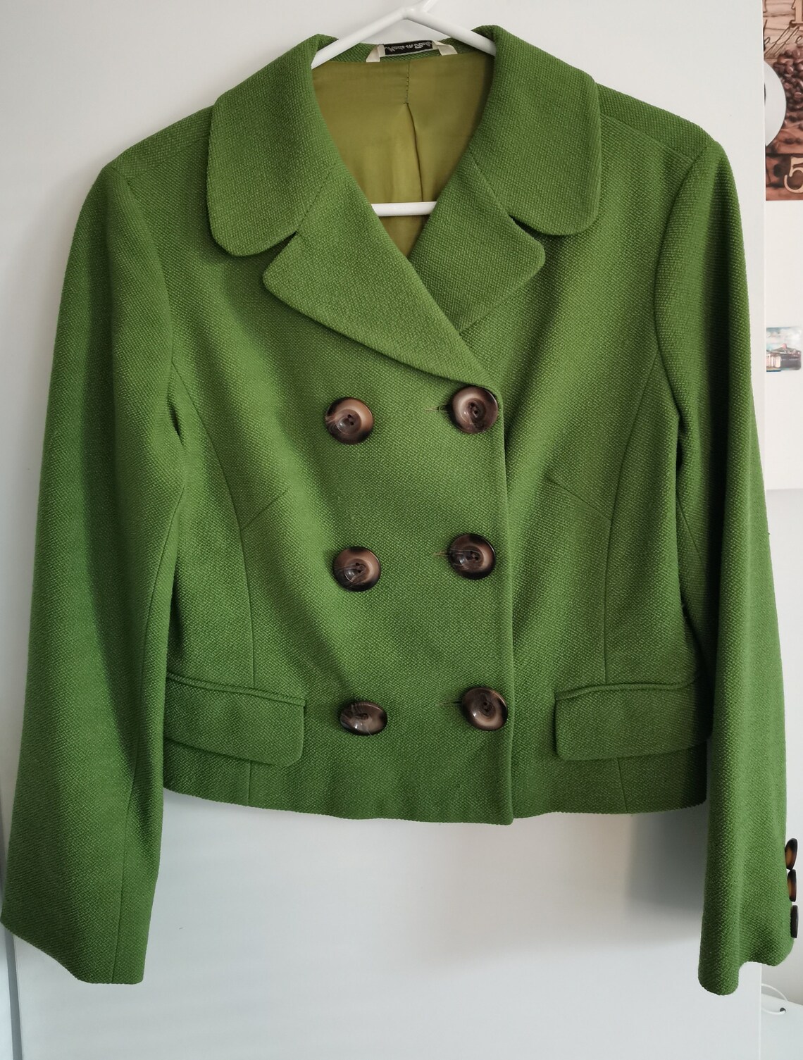 Lovely Norton Wilson Wool Silk Green Jacket. Size IT42 . Chic Etsy