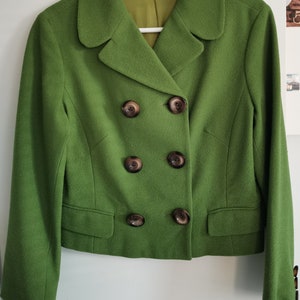 Lovely Norton Wilson wool silk green jacket. Size IT42 . Chic vintage.