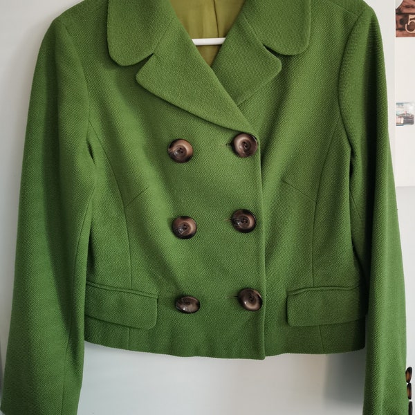 Green Wool Jacket Etsy