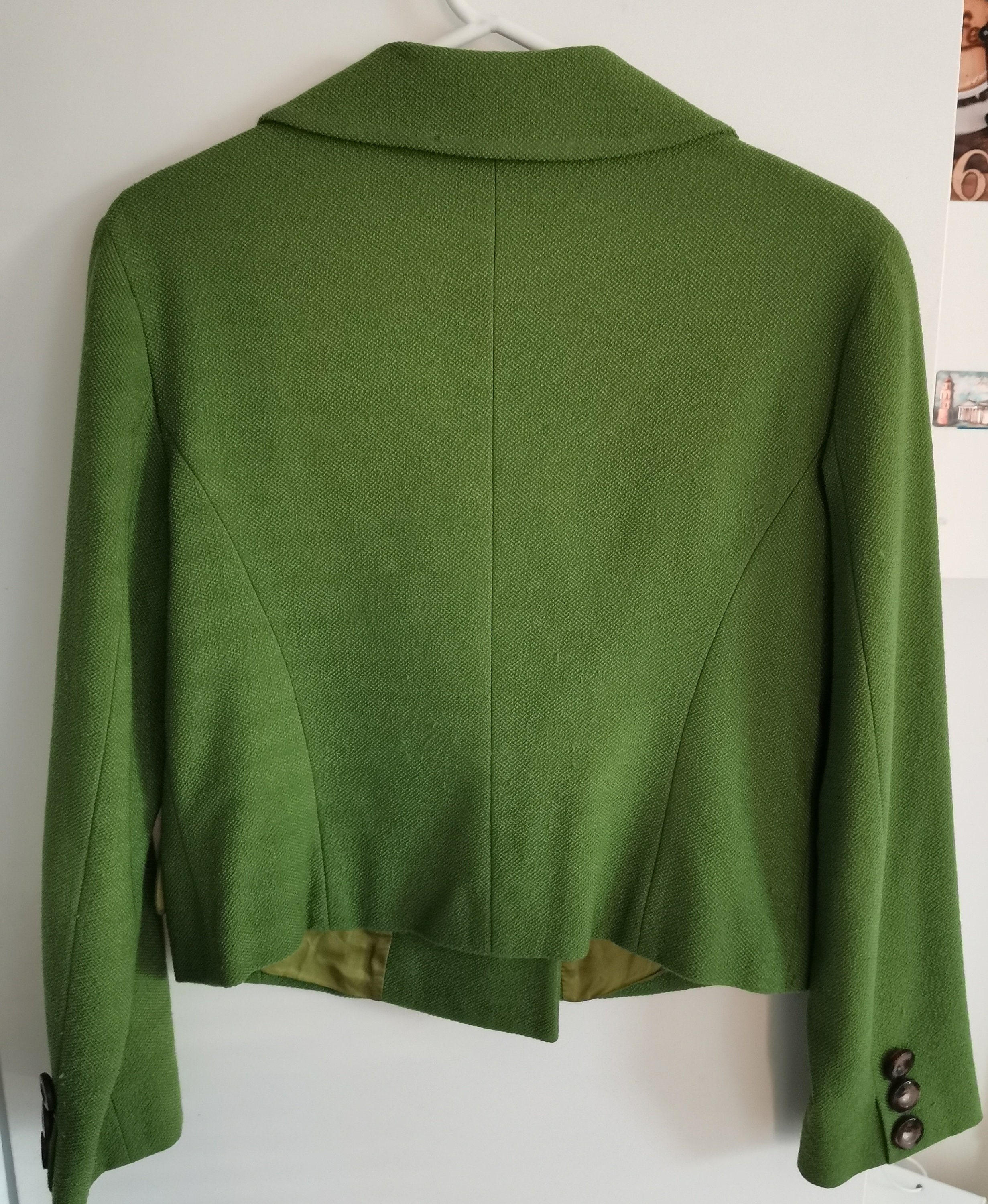 Lovely Norton Wilson Wool Silk Green Jacket. Size IT42 . Chic Vintage