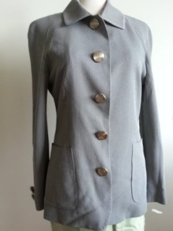 Fab  Gianfranco FERRE coat with big metal buttons… - image 1