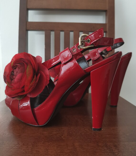 Fab Paolo Linea red patent leather heels.Size US1… - image 3