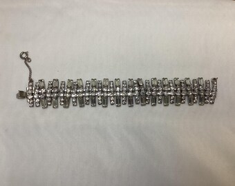 Clear rhinestone bracelet