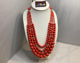 Joan Rivers Coral necklace