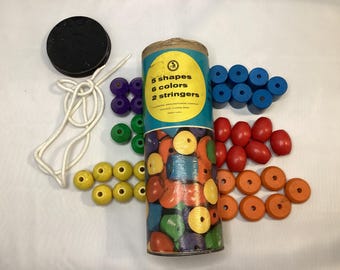 Playskool Wood jumbo beads.