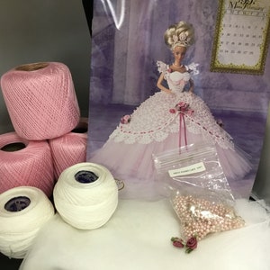Crochet ballgown kit for fashion doll