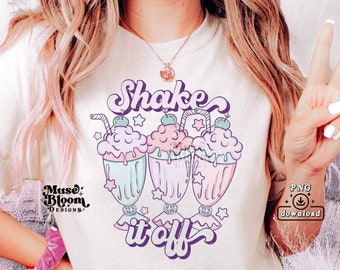 Milkshake Summer PNG Clipart Shirt Design for Sublimation