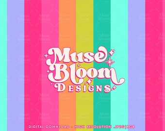 Bright Neon Stripes Seamless Pattern Repeat File Aisha Coordinate Purple Pink Aqua Digital Paper Background for Fabric Printing Sublimation