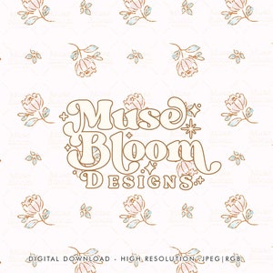 Watercolor Boho Floral Print Seamless Pattern Repeating File for Fabric Printing Sublimation Commercial Use Pastel - Neutral
