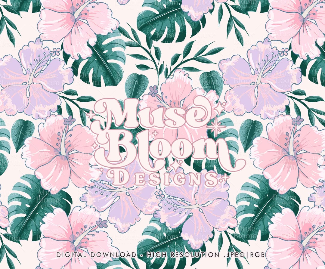 Summer Floral Print Seamless Pattern Repeating File for Fabric Printing ...