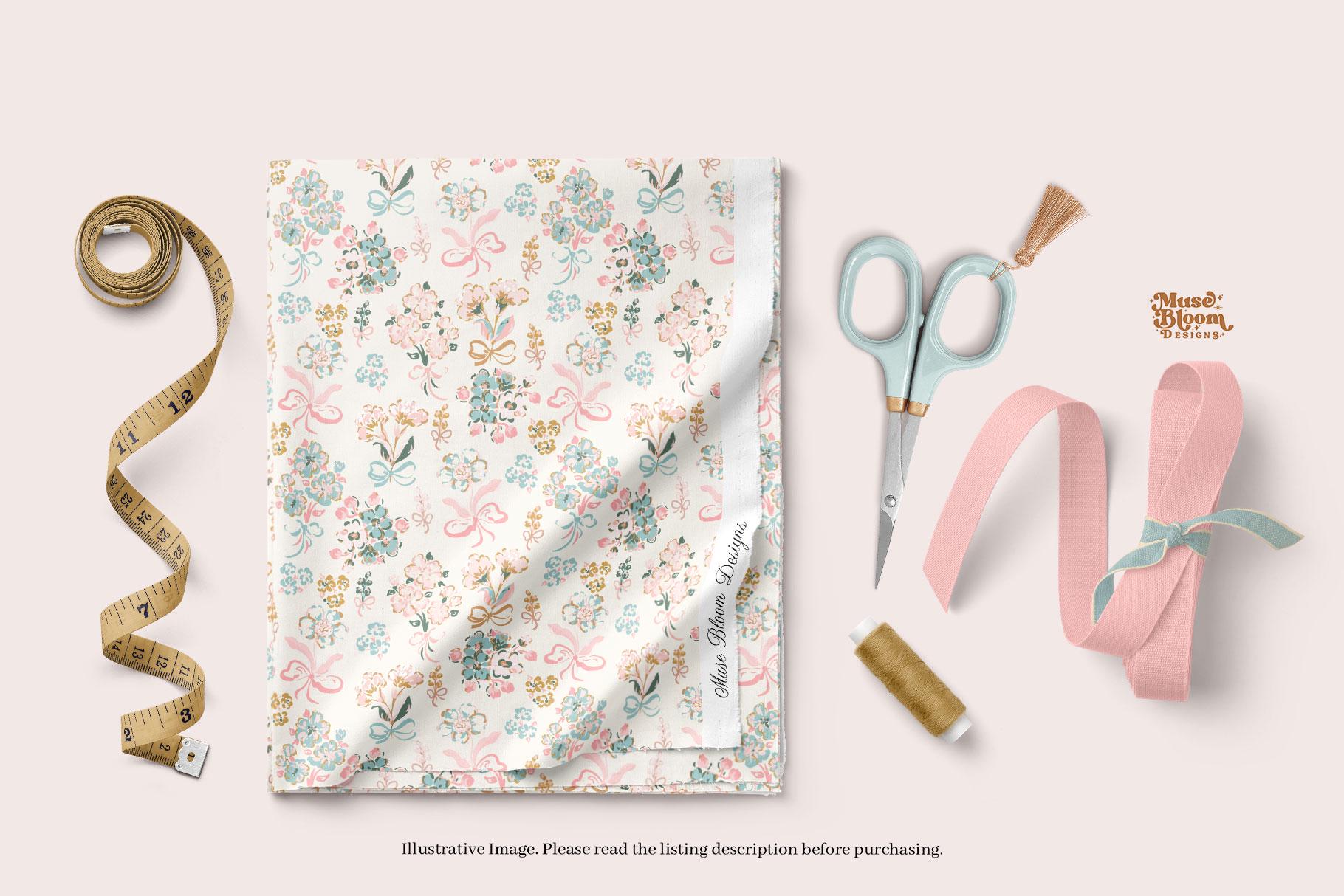 Pastel Floral Seamless Pattern Repeating File Sublimation Design for ...
