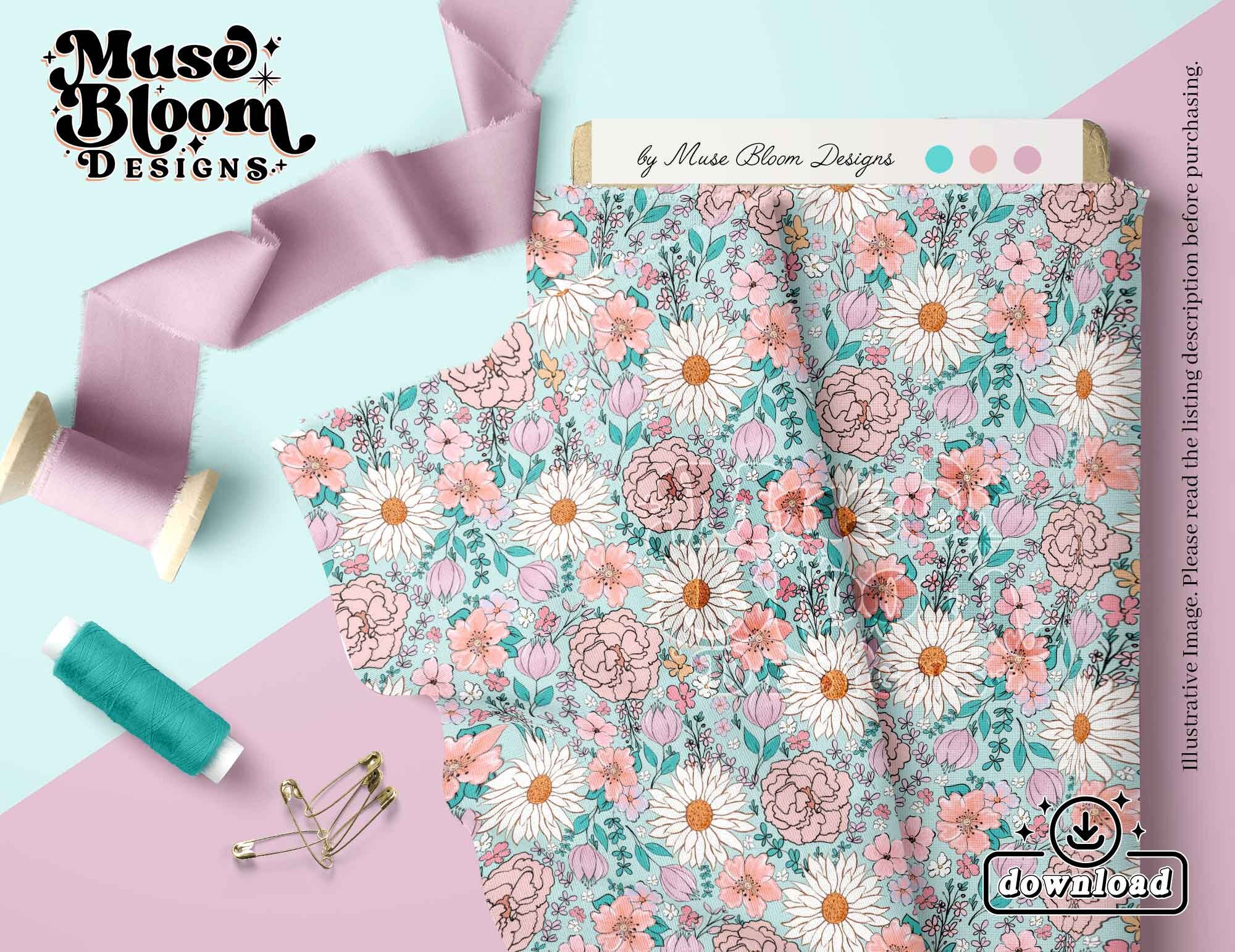Spring Summer Floral Print Seamless Pattern Repeating File for Fabric ...