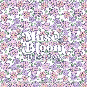 Kids Spring Floral Seamless Pattern