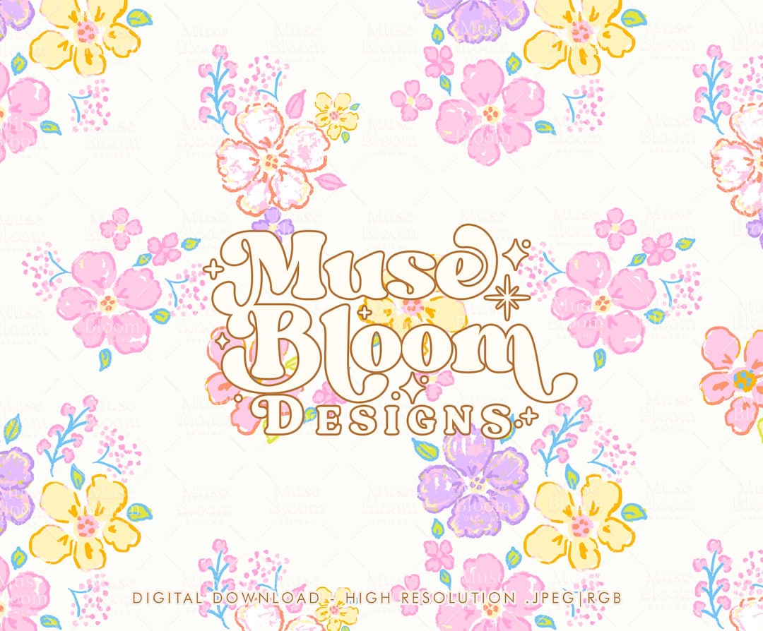 Spring Summer Watercolor Floral Seamless Pattern File for Fabric ...