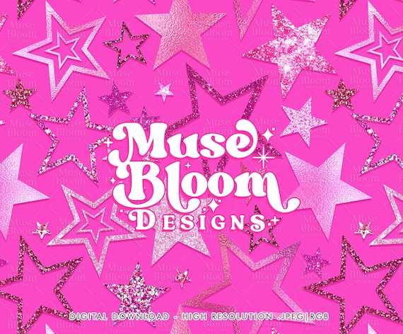 Space Cosmic Cowgirl Doll Hot Pink Seamless Repeating Pattern File for Fabric Printing