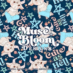 Fichier répétitif de modèle sans couture d'Halloween mignon comme l'enfer pour la sublimation d'impression de tissu