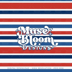 American Stripes Seamless Pattern Repeat File 4th of July Design for Fabric Printing