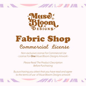 Fabric Shop Commercial License - Applies to ONE Pattern