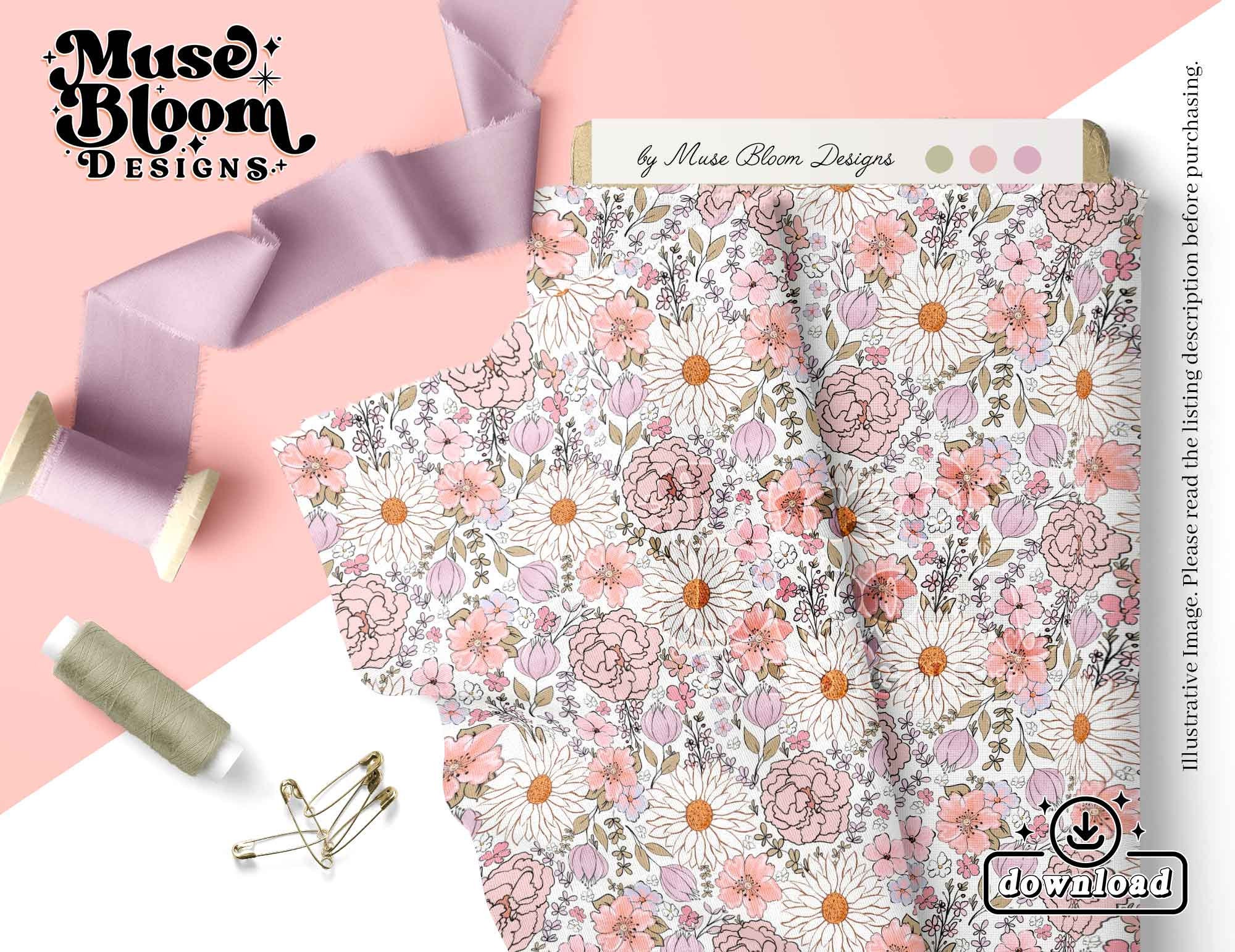 Boho Floral Print Seamless Pattern (JPG File) - Etsy