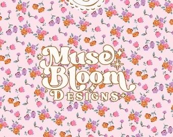 Cottagecore Coquette Ditsy Floral Print Seamless Pattern - Design for Commercial Use - Witch Coordinate