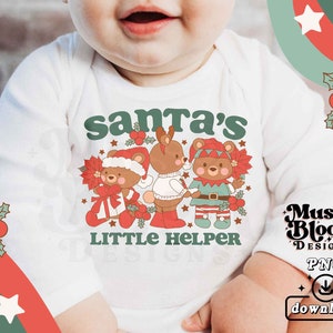 Santa's Little Helper PNG Sublimatie Ontwerp voor kinderen