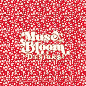 Valentines Ditsy naadloze bloemmotief herhalen bestand voor stof afdrukken sublimatie - rood