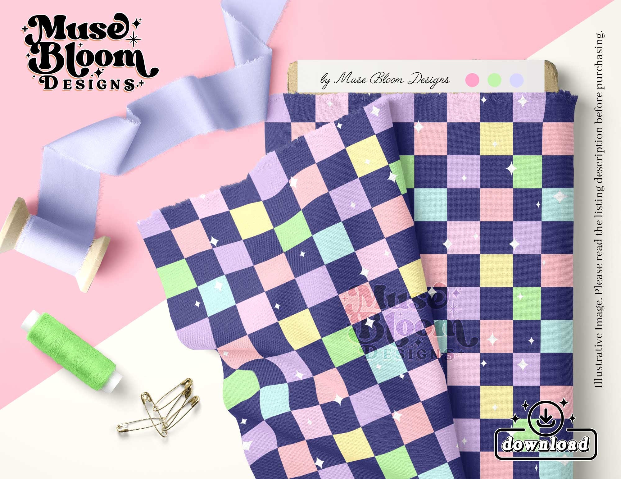 Retro Colorful Checkerboard Seamless Pattern Repeating File Kids Design ...