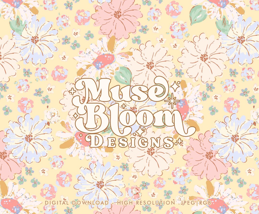 Floral Seamless Pattern Repeating File Sublimation Design for Fabric ...