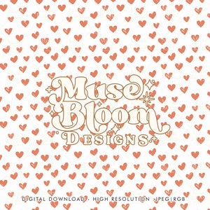 Coordinate Boho Christmas Seamless Pattern Repeat File - Simply Santa - Hearts - White