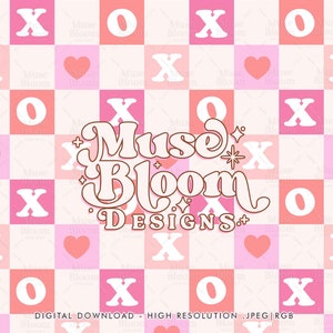Xoxo Valentines Pattern, sublimation de fichier transparente pour impression sur tissu