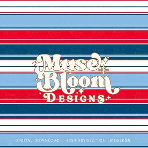 American Stripes - EE.UU. 4 de julio - Archivo de repetición de patrón sin costuras para impresión de telas - Archivo de sublimación - Papel digital - Uso comercial